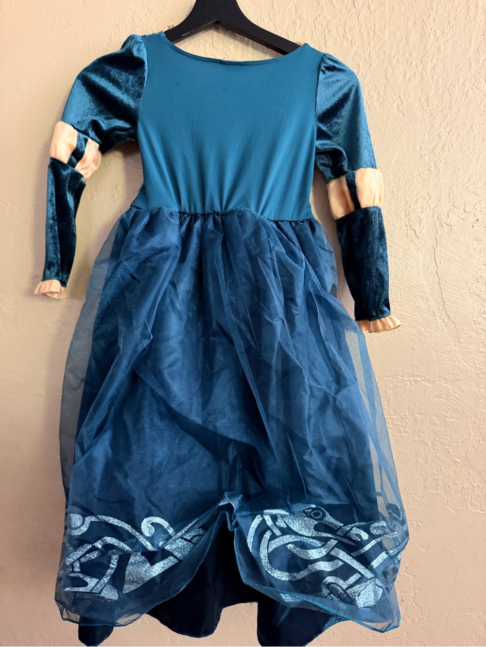 Vintage Disney Merida Teal and Gold Princess Costume Dress - Picture 4 of 5